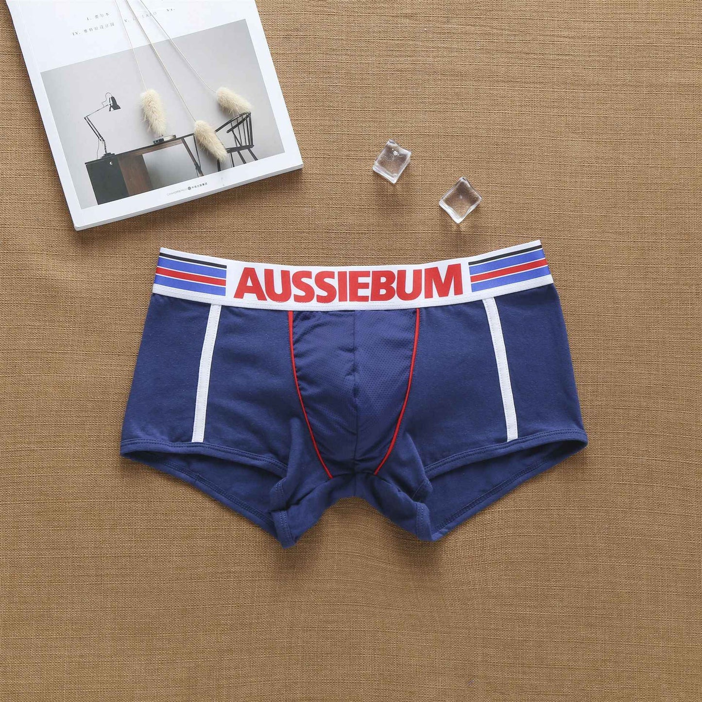 Men's fashion super cool European and American pure cotton boxers student youth underpants