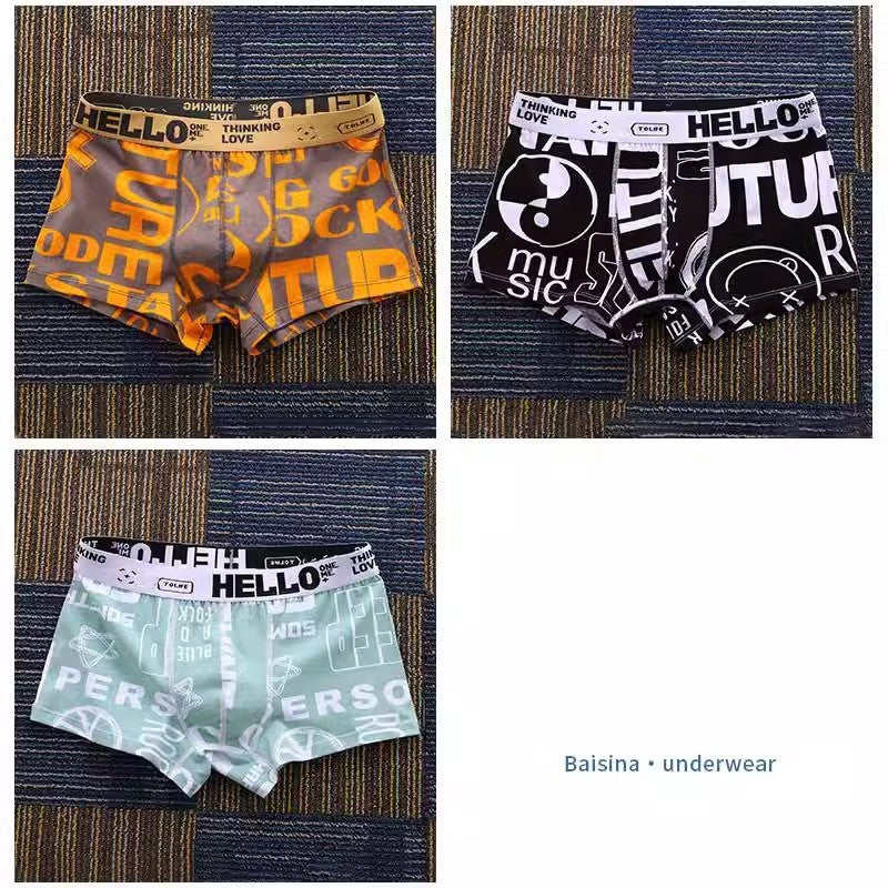 Men Underwear BoxerShorts Cotton Man Panties Male Boxers Breathable Comfortable Mens Printed Underpants Sexy cuecas calzoncillos