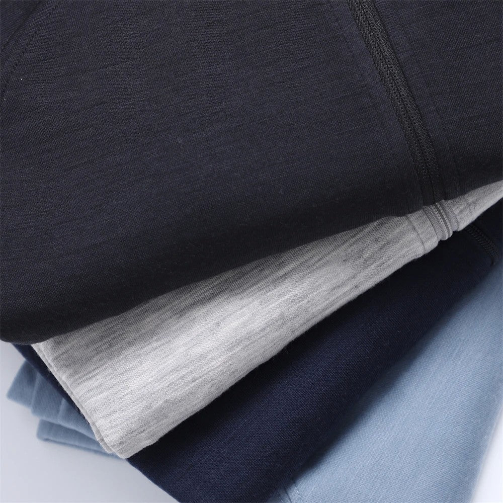 42% Merino Wool Base Layer Shirt Men 1/2 Zip Thermal Underwear Long Sleeve Shirts 210G Hiking Sports Breathable Wicking Moisture
