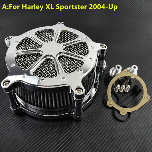 Motorcycle All Chrome Air Cleaner Air Filter System For Harley XL Sportster 04-22 Touring Road Glide 08-16 Dyna Softail Fat Boy