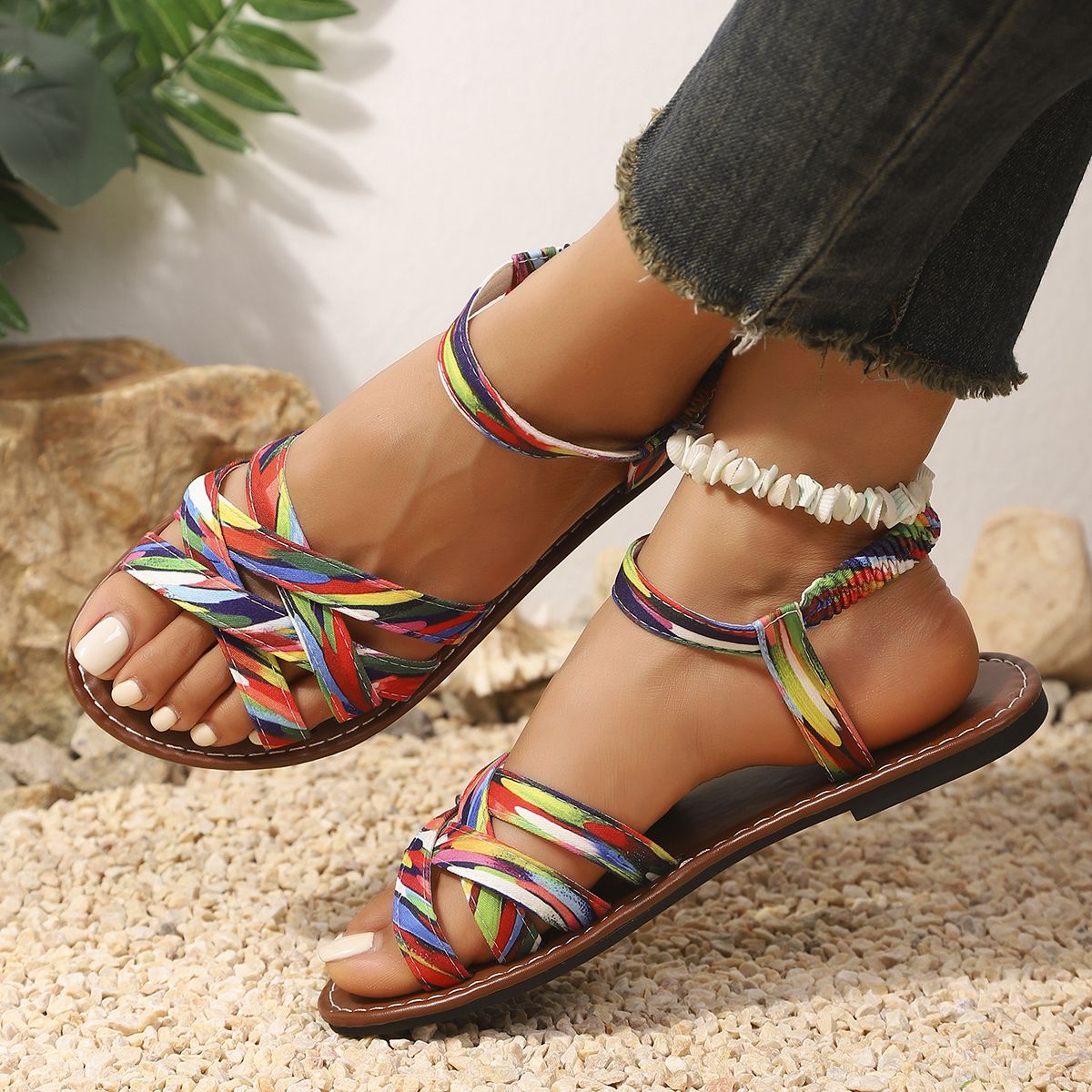 Summer Braided Woman Sandals Party Shoes Ladies Outdoor Sandals for Women Casual Shoe Soft Sandal Rubber Female Footwear