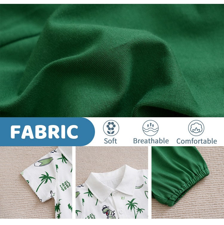 Newborn Baby boys Clothes Set Fashion Summer Toddler Outfit dinosaur print pants All cotton short sleeve Newborn Infant Clothing