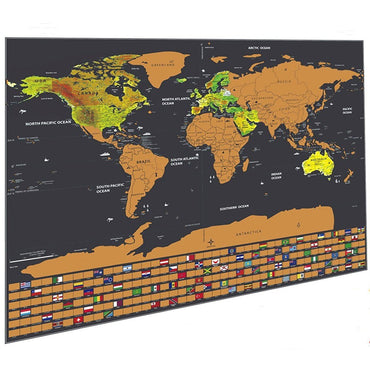 International Erase Scratch Maps - Explore Adventure Maps 58X83 CM - Deluxe Scratch Off Maps Travel Poster Room Office Decor