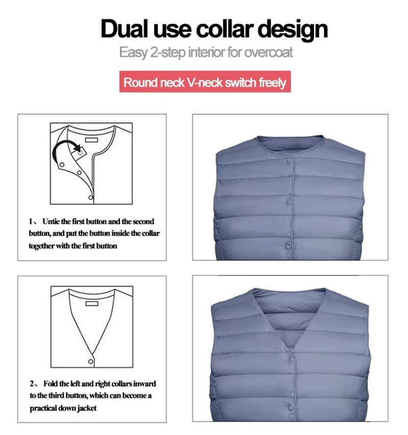 12 Colors Women Long Sleeves 90% White Duck Down Female Slim Warm Inner Ultra Lightweight Packable Ski Jacket Down Liner Jackets