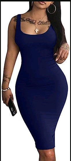 AliExpress Summer Sexy Tank Top Dress European and American Plus Size Women's Sl
