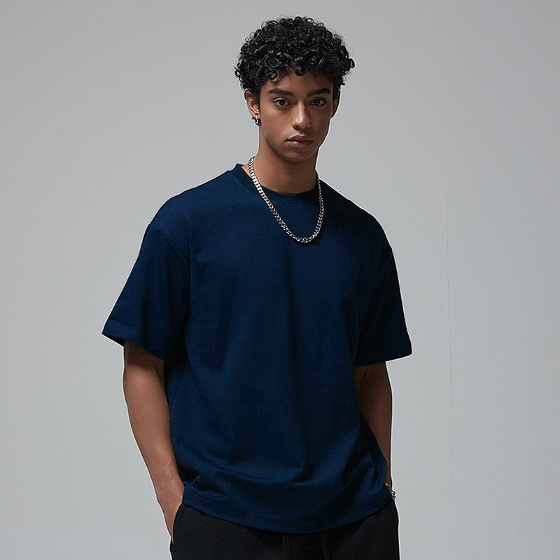 100 Heavy Weight Cotton T shirt For Men Women,Short Sleeve Plain Tops,Solid Oversized Tee Shirts,Quality Clothing 6.8oz 230gsm