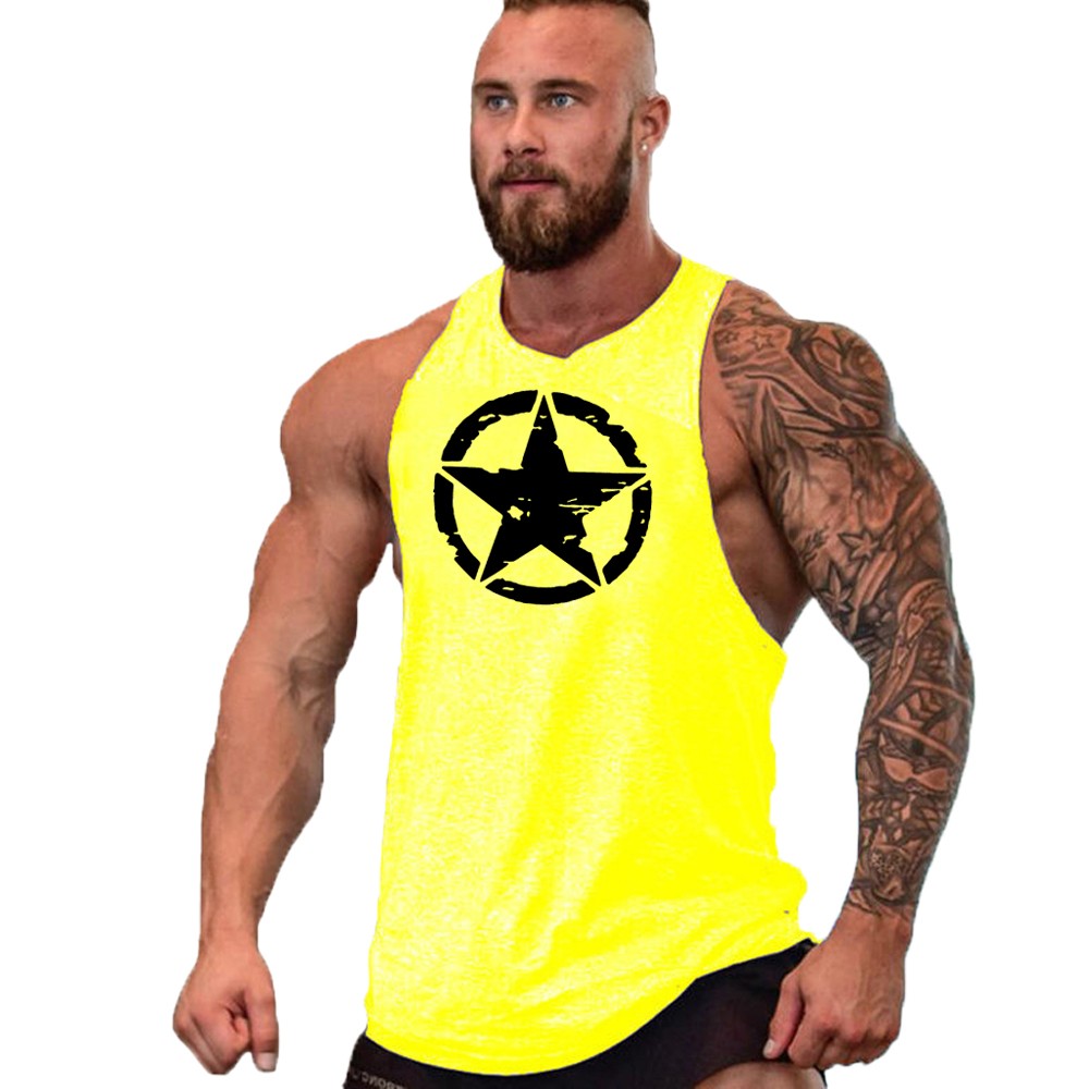 New fashion pure cotton sleeveless shirt vest men's fitness shirt men's undershi