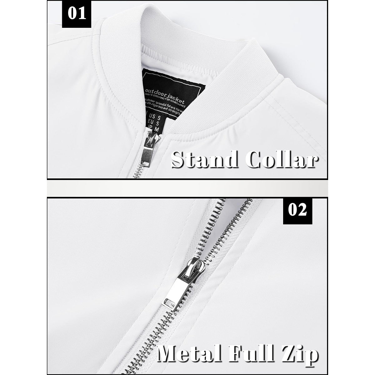 TACVASEN Men's Bomber Jacket Summer Autumn Thin Lightweight Casual Windbreaker Multi-pockets Full Zip Up Varsity Baseball Jacket
