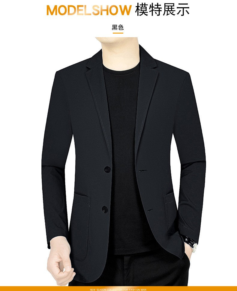 New Summer Male Thin Elastic Blazers Jackets Quality Men Breathable Sunscreen Blazers Coats Man Business Casual Suits Coats 4XL