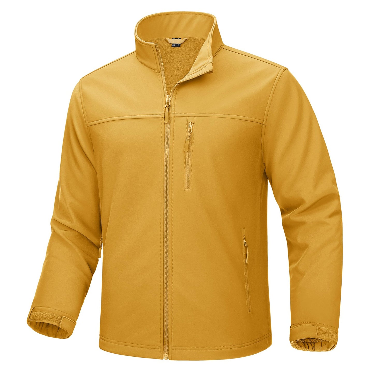TACVASEN Waterproof Softshell Jackets Mens Winter Fleece Lined Work Jackets Zipper Pocket Outdoor Jacket Male Windbreaker