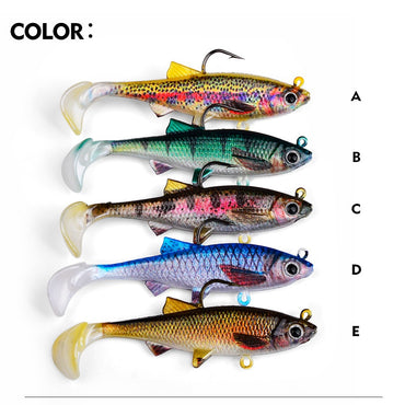 New PVC T-Tail Jig Soft Bait 9.5-28g Shad Swimbait Artificial Lure for Zander Pique Low Fishing