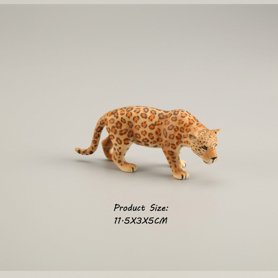 Brinquedos de Figuras de Animais Selvagens Leão Tigre Leopardo Pantera Guepardo Brinquedos de Plástico Animais da Selva Bonecos de Ação Presentes para Crianças