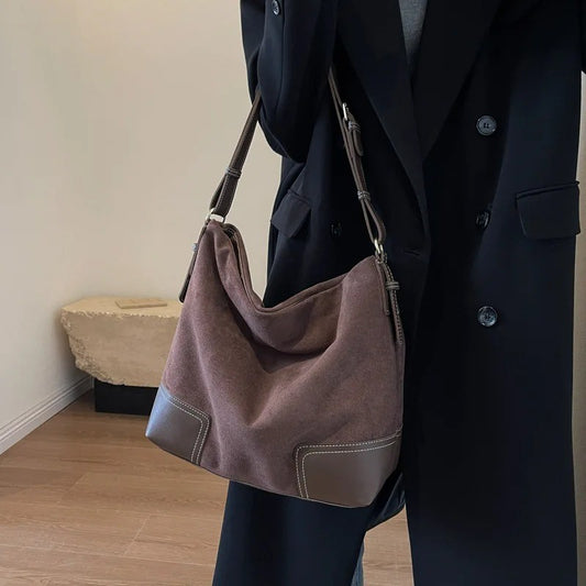 Shoulder Bags Trendy Women's Soft PU Shoulder Bags Solid Color Ladies Casual Style Spring Handbag Big Handbags Crossbody Bags