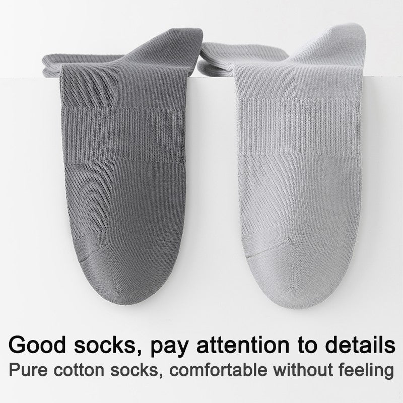 6Pairs Men Socks Combed Cotton Mesh Breathable Odor proof and antibacterial Spring Summer for Male sock New High Quality Man