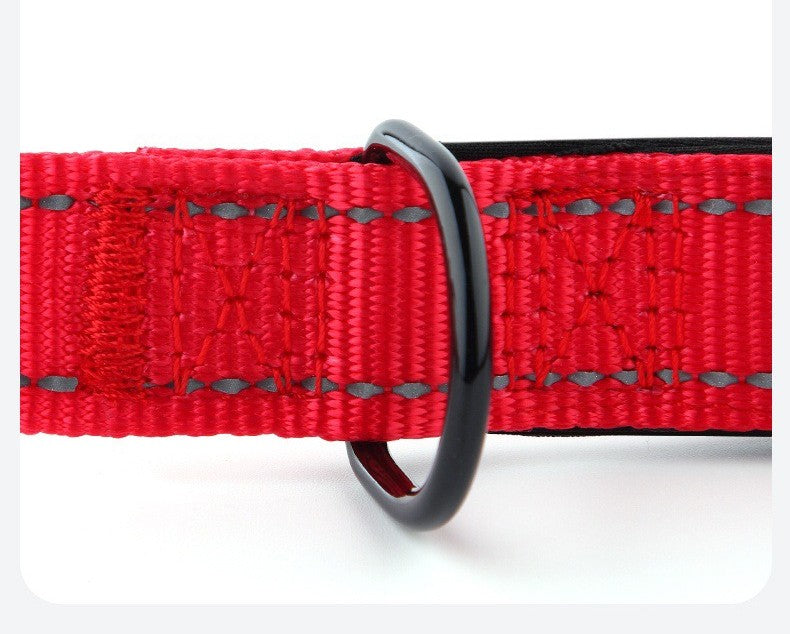 Coleira de cachorro Laeds Leashes, coleira de cachorro de nylon de seda reflexiva para cães grandes, médios e pequenos passearem, corda engrossada para passear com animais de estimação