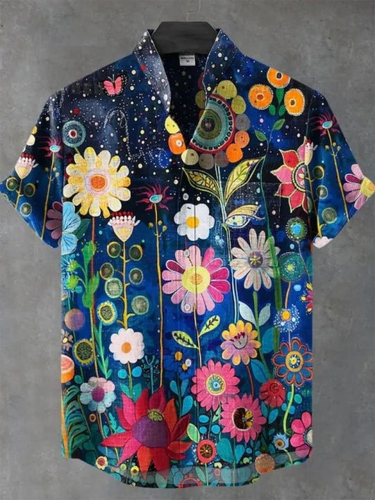 Hawaiian shirt 3D printed shirt retro casual summer vacation men's top