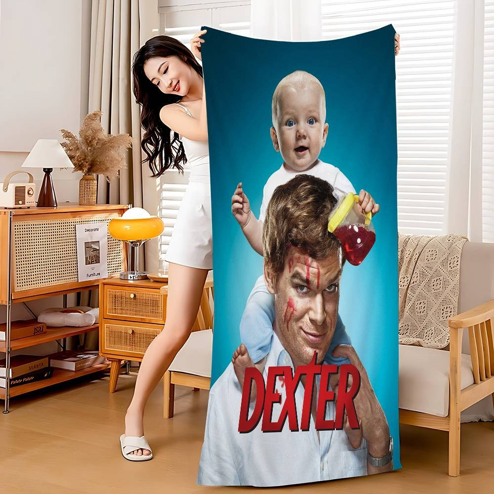 Dexter American Classic Horror Anime Microfiber Beach Towel Absorbent Quick Dry Soft Yoga Swimming Resort Mountain ClimbingTowel
