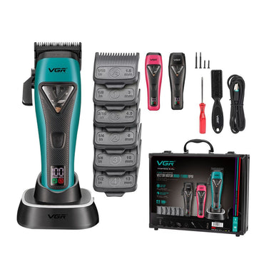 VGR Hair Trimmer Professional Hair Cutting Machine Barber Clipper 11000RPM Vector Motor LED Charging Base Trimmer for Men V-035C