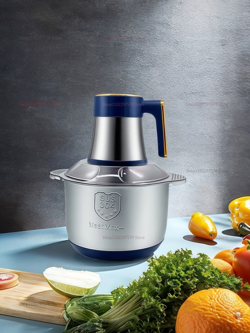 5L Multifunction Stainless Steel Body Kitchen Meat Grinder Electric Supplementary Food Processor 500W Electrical Food Crusher
