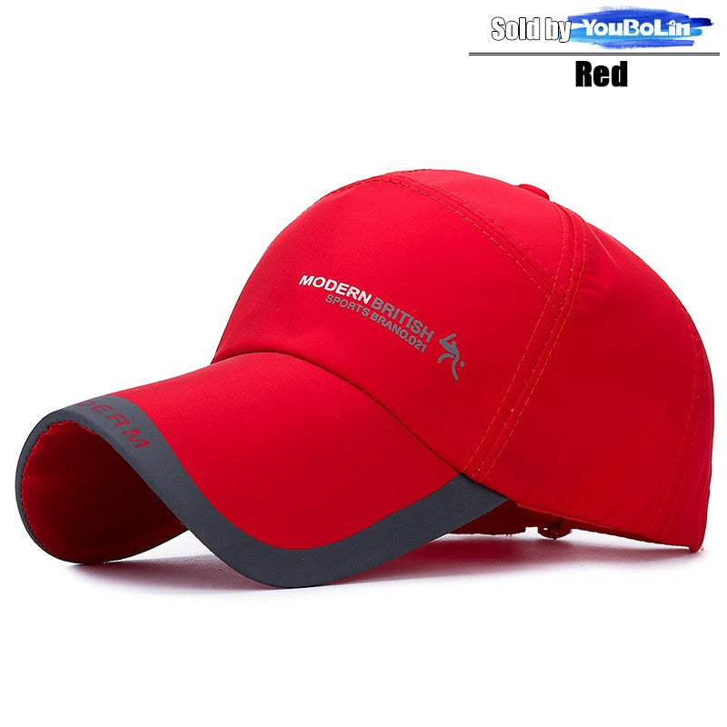 Summer Extended Brim Simple Thin Quick-Drying Adjustable Baseball Cap Fishing Hat Trucker Caps Dad Hats