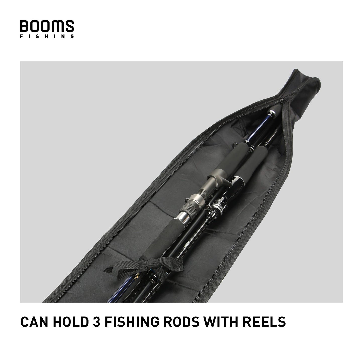 Booms Fishing PB3 Fishing Rod Bag Pole Storage Case Nylon 130 cm to 215 cm Foldable Apply to Multi-size Fishing Rods Bags