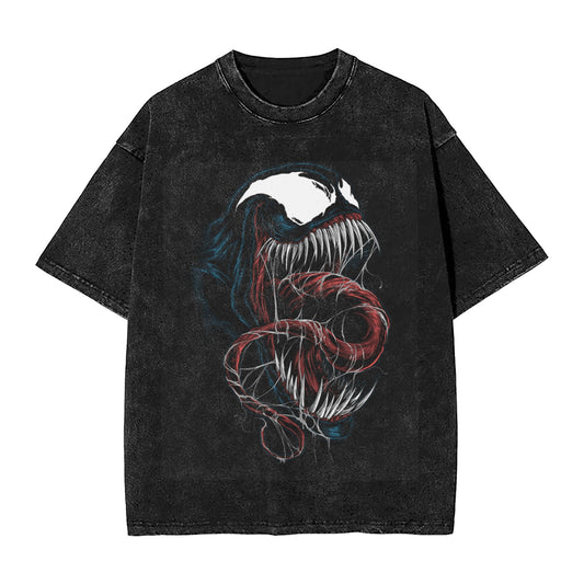 Venom Unhinged T Shirt Hip Hop Washed 100% Cotton Harajuku T-Shirt Novelty Men Women Tops Streetwear Summer Tee Shirt