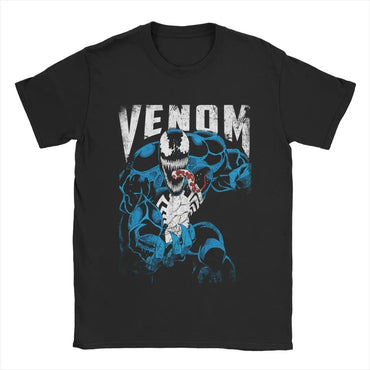 Marvel Series Venom Villain T-shirt Men's Summer Cotton T-shirt Y2K Versatile Daily Casual Short Sleeve Streetwear Unisex Tops