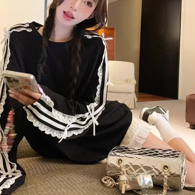 Lace Patchwork Striped Sun Protection Jacket for Women 2025 New Korean Causal Zipper Stand Neck Cardigan Coat Top Design