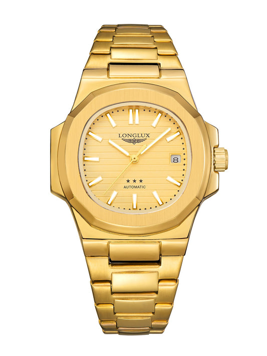 Men automatic watch business date mechanical watches waterproof stainless steel luminous luxury mens watch boyfriend gift