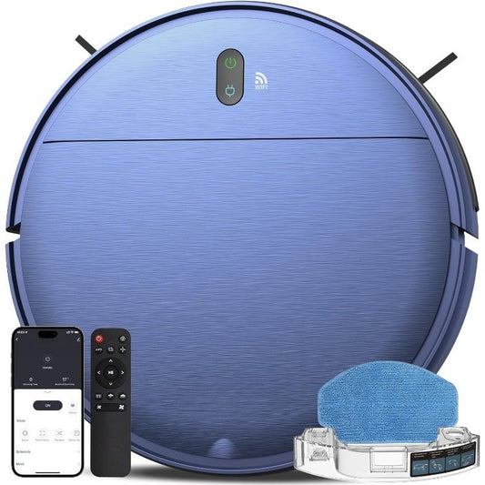 Robô Aspirador e Passador de Pano ZZH Combo, Aspirador Robô com Conexão WiFi 2.4GHz, Aspirador Robótico com 4 Modos de Limpeza, Aspirador via APP/Controle Remoto