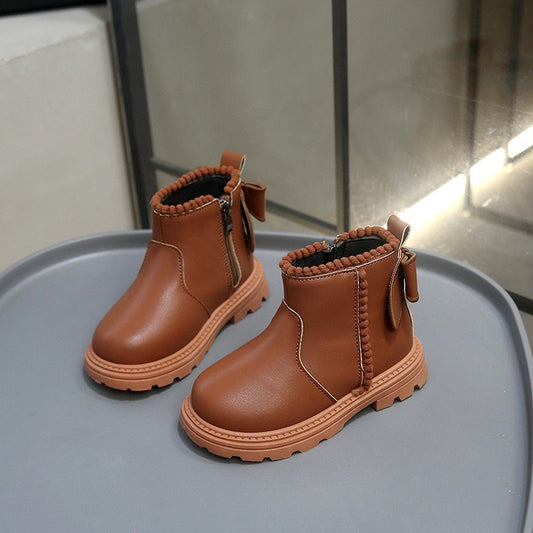 Autumn Winter Baby Kids Short Boots Super Warm Boys Girls Shoes Pu Leather Children Boots Fashion Toddler Boots Kids Snow Shoes