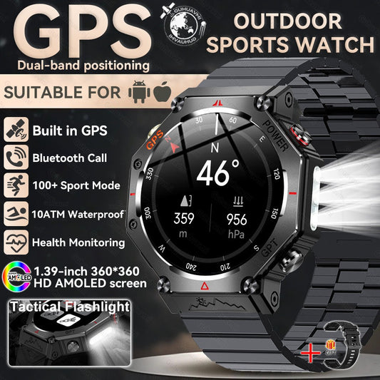2025 Novo Smartwatch T-Rex 3 Ultra GPS Masculino 10ATM IP68 À Prova D'água GNSS de Banda Dupla Integrado Bússola Smartwatch Esportivo Militar