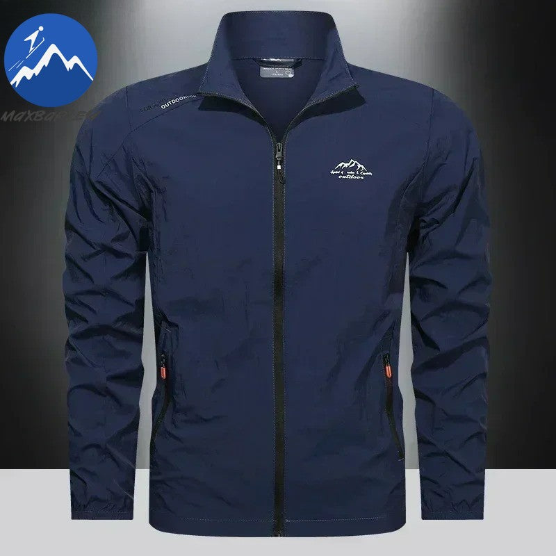 Men Summer Windbreaker Zip Pockets UV Sun Protection Jackets Breathable Ultra-light Working Clothes Outdoor Skin Thin Coats Camp