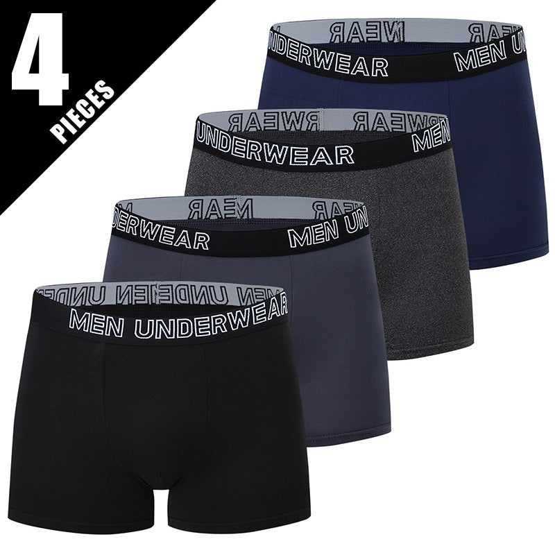 4/10 Piece Men's Black Fashionable Sexy Simple Underwear Boxer Shorts Plus Size Comfortable Versatile Casual Sports Beach Shorts
