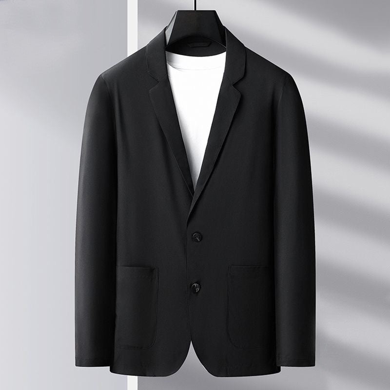 New Summer Man Thin Breathable Blazers Jackets Solid Business Casual Suits Coats Male Slim Elastic Blazers Jackets Clothing 4XL