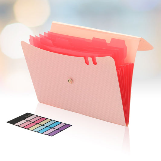 Expanding File Folders, A4 Size Accordion File Organizer, 7 Pockets Folders for Documents, for School Office Supplies