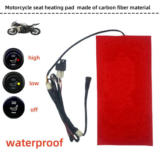 Motorcycle seat heating kit with waterproof universal heating seat heating pad, motorcycle circular control switch