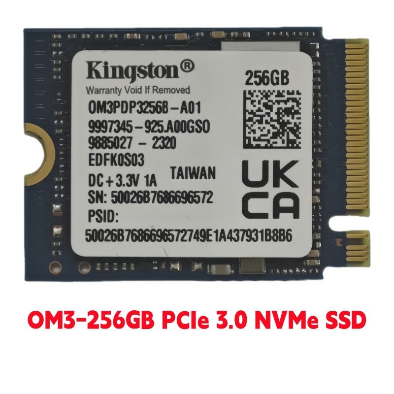 SSD Interno NVMe M.2 2230 para Jogos Kingston OM3 128GB PCIe 4.0 e OM3 256GB PCIe 3.0 - Compatível com Stream Deck, Laptop e Desktop
