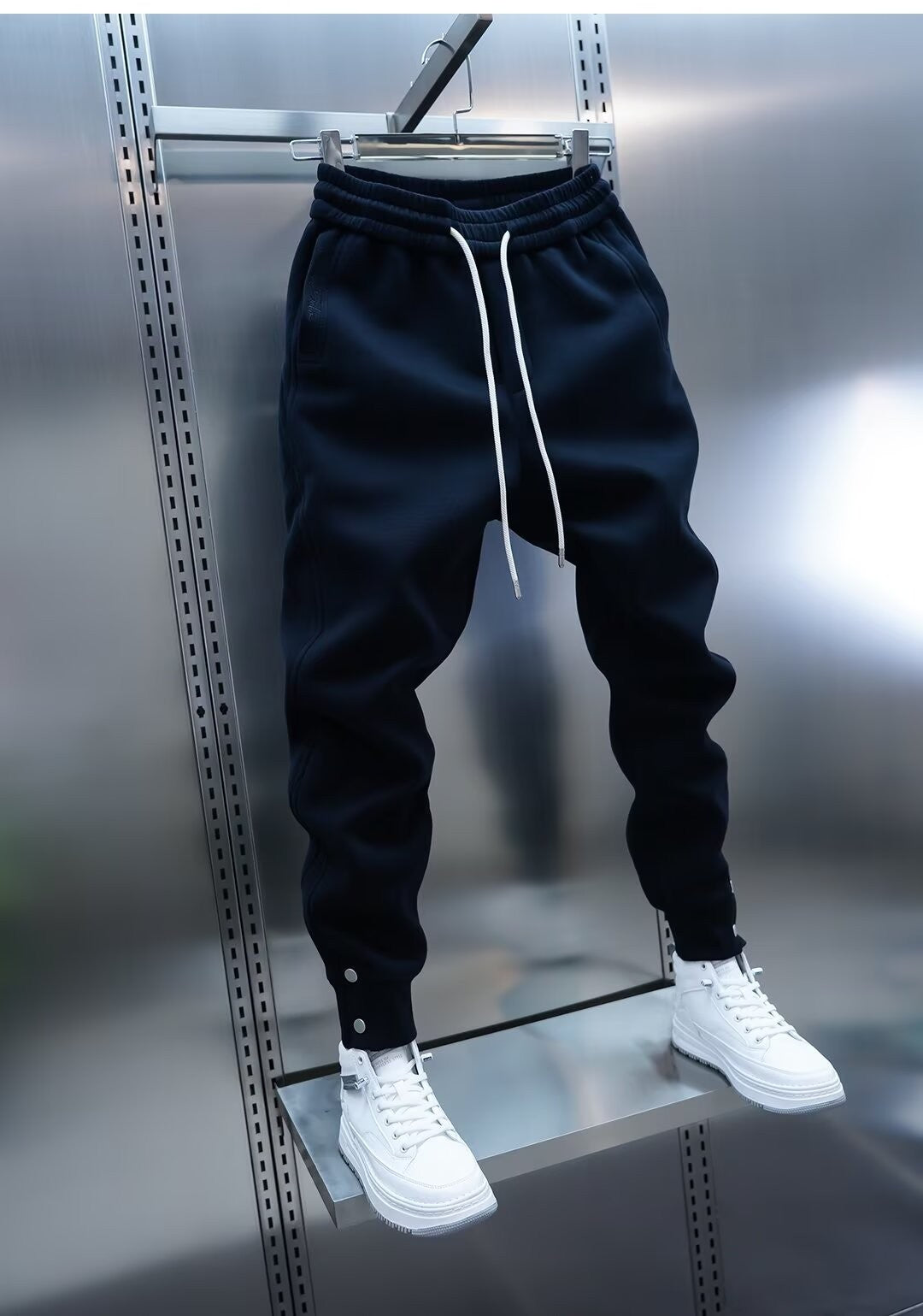 Solid Slim Fit Trousers Men's Casual Pants Loose Pockets Straight Cylinder Leggings Korean Fashion  Harajuku Sweatpants y2k pant