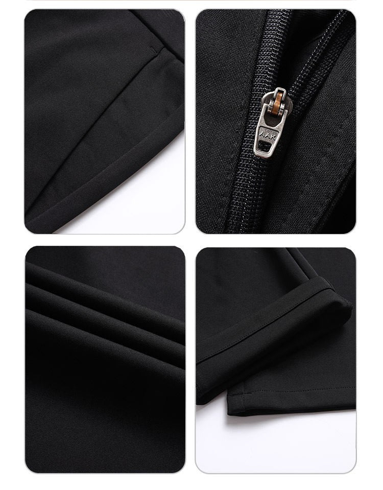 Spring Summer Men's Casual Pants Stretchy Suit Pants Formal Business Trousers Plus Size 46 48 Classic Navy Blue Trousers