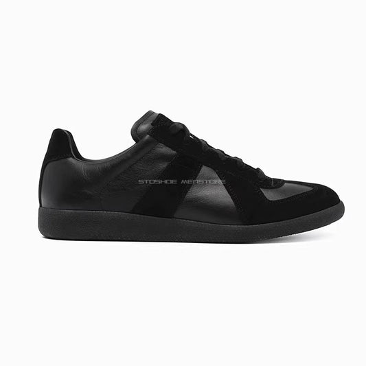 Tênis Esportivo Casual Masculino 2025 Outono Novo Niche Preto Agan Couro Camurça Fácil de Combinar Tênis Simples de Tabuleiro Tênis de Treino da Moda