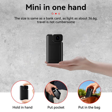 Mini WiFi Security Camera 1080P Wide Angle Night Vision Motion Detection Rechargeable Battery Easy to Mount & App-Controlled
