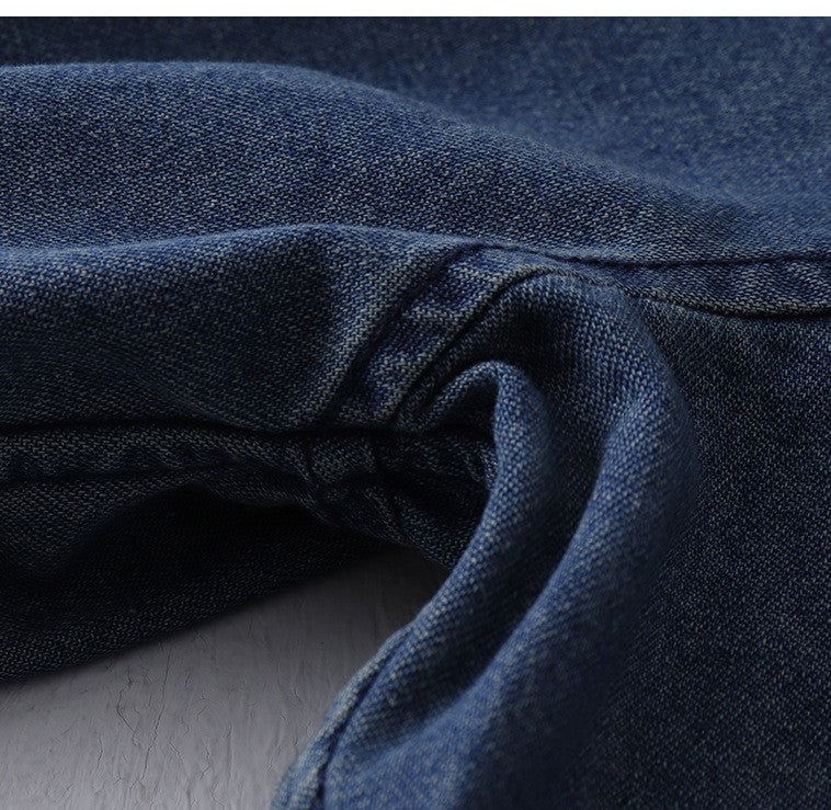 Amekaji Japan Retro Heavy Washing Workwear Clothes 100% Cotton Denim Jacket Men's Trendy Cardigan Top Taoist Robe Men's Jacket