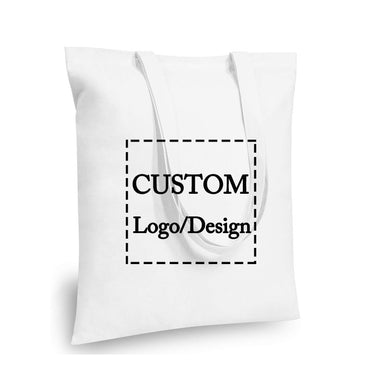 10/20/50Pcs Custom Cotton Tote Bag Eco-friendly Shoulder Bag Lightweight Reusable Shopping Bag Suitable For Promotions Gifts