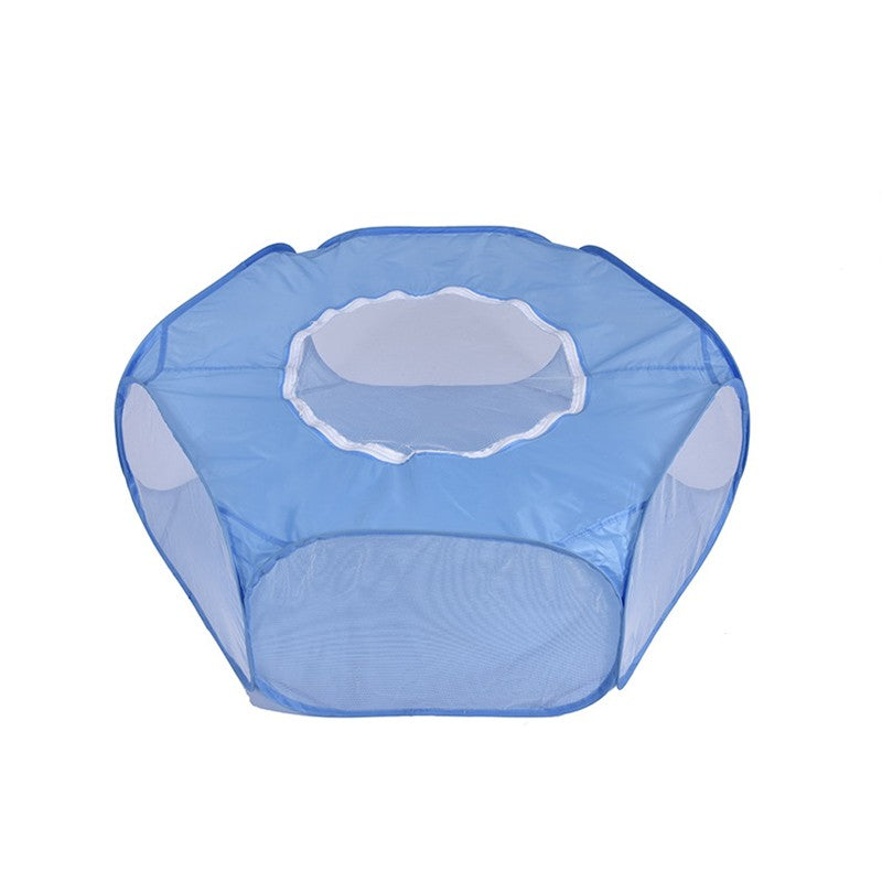 Cercado Portátil para Pequenos Animais Gaiola Transparente para Gatos e Cães Tenda Pet Cercadinho Dobrável Aberto Para Cães Hamsters Coelhos Porquinhos-da-Índia