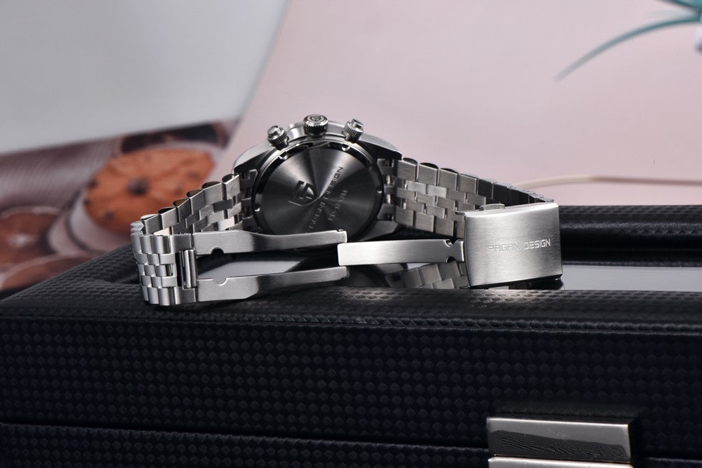 2025 New PAGANI DESIGN Panda Mens Watches Quartz Chronograph Watch For Men Gifts Man AR Sapphire Mirror Ceramic Bezel Waterproof