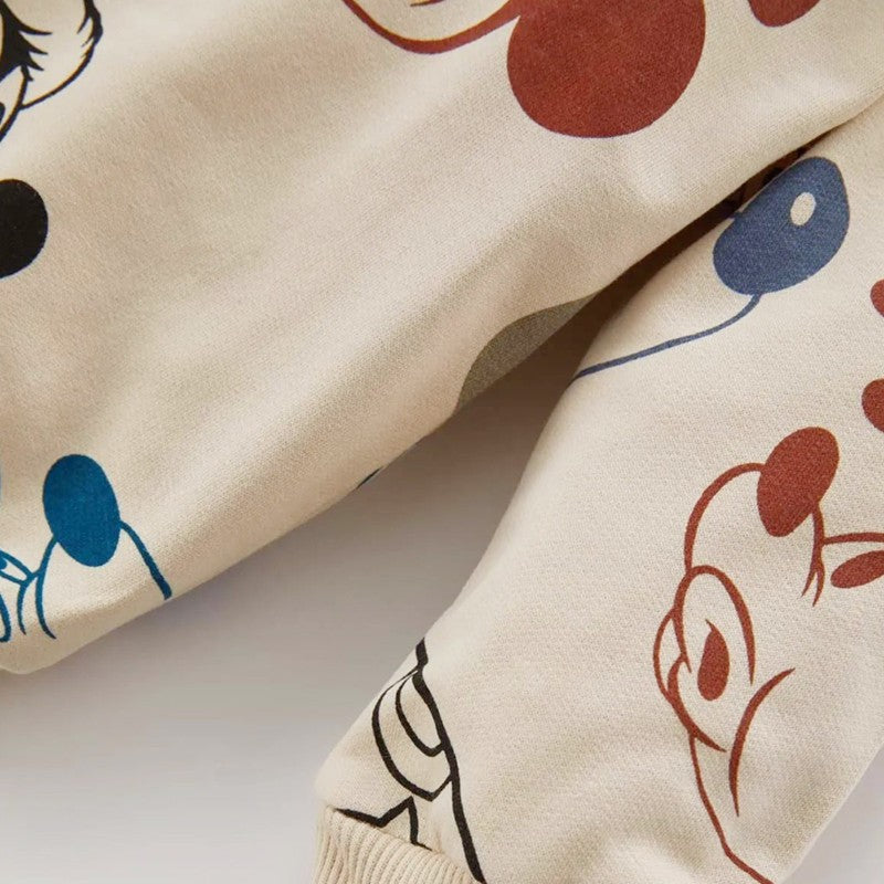 New Fashion Baby Clothes Sets Mickey Mouse Printed Long Sleeved Sweatshirt + Pant Toddler Boy Girl Outfits