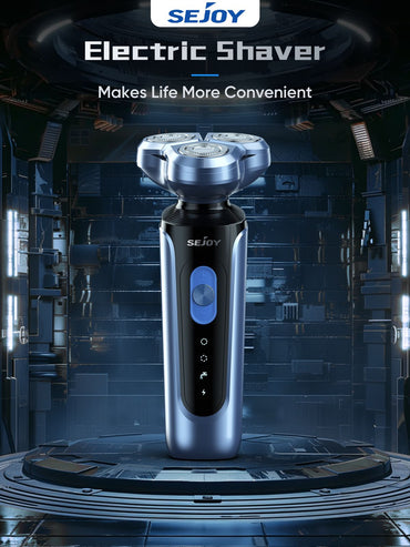 SEJOY 3 In 1 Man Shaver Electric Razor Rechargeable Triple Blade Trimmer Beard Floating Head Waterproof Hair Shaving Machine