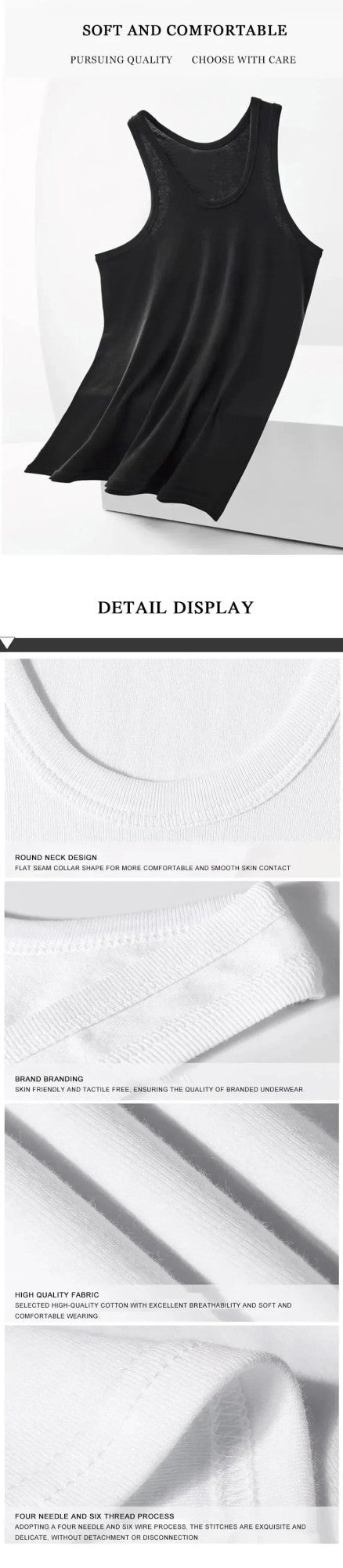 2025 New Men's summer lightweight cotton tight vest, casual family pajamas, outdoor tight top, breathable quick-drying vest