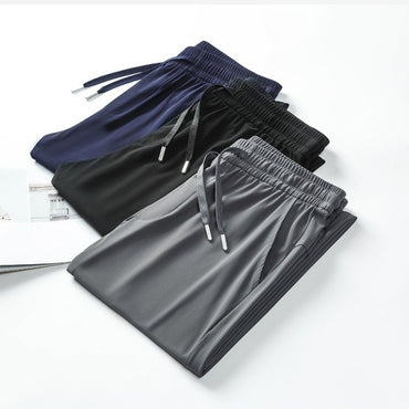 Thin Straight Stretch Casual Man Trousers M-4XL Spring and Autumn New Men's Pants Loose Pants Haren Pants Japanese Casual Pants